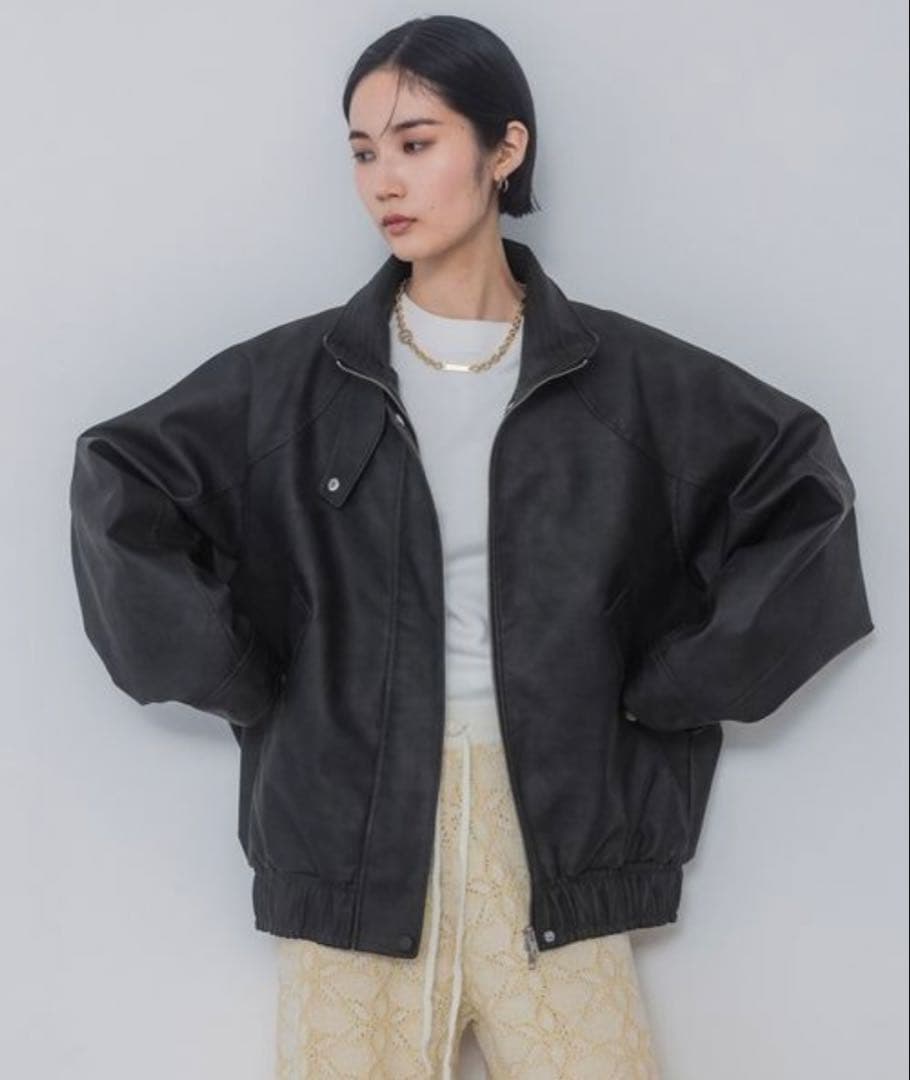 JEANASIS ヴィンテージレザーBIGブルゾン