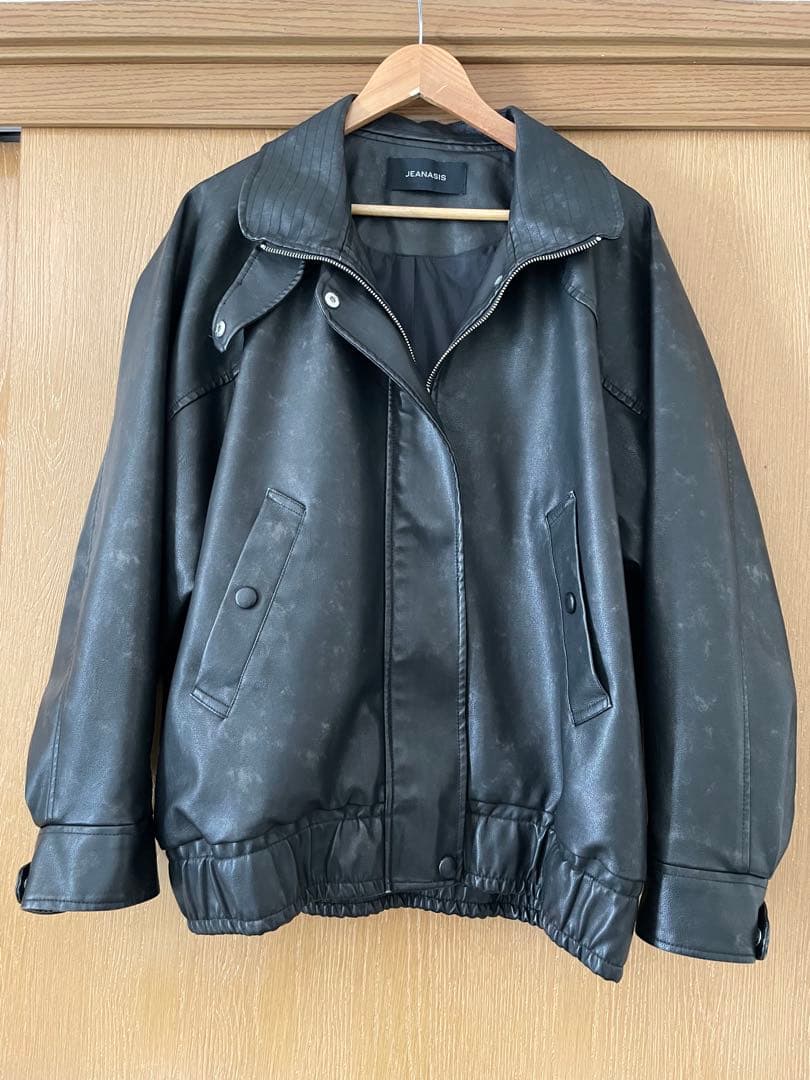 JEANASIS ヴィンテージレザーBIGブルゾン