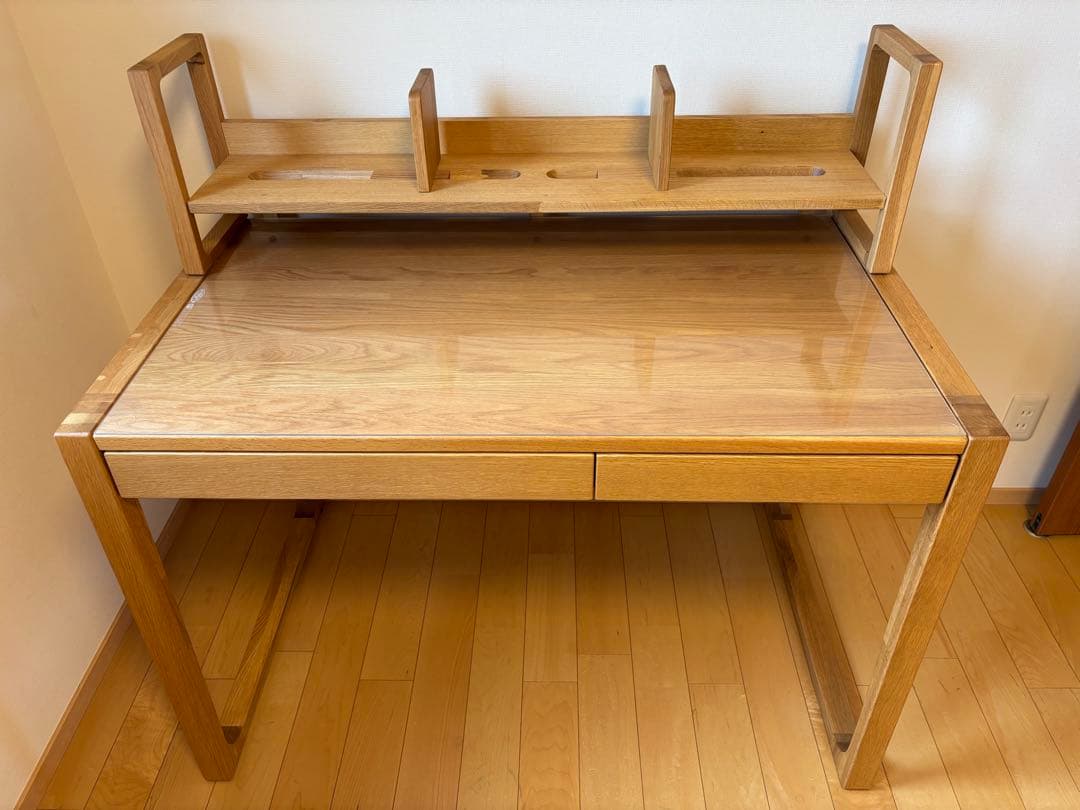 新品アクタス学習机 送料無料 フォピッシュ4点セット オーク無垢デスク11万相当