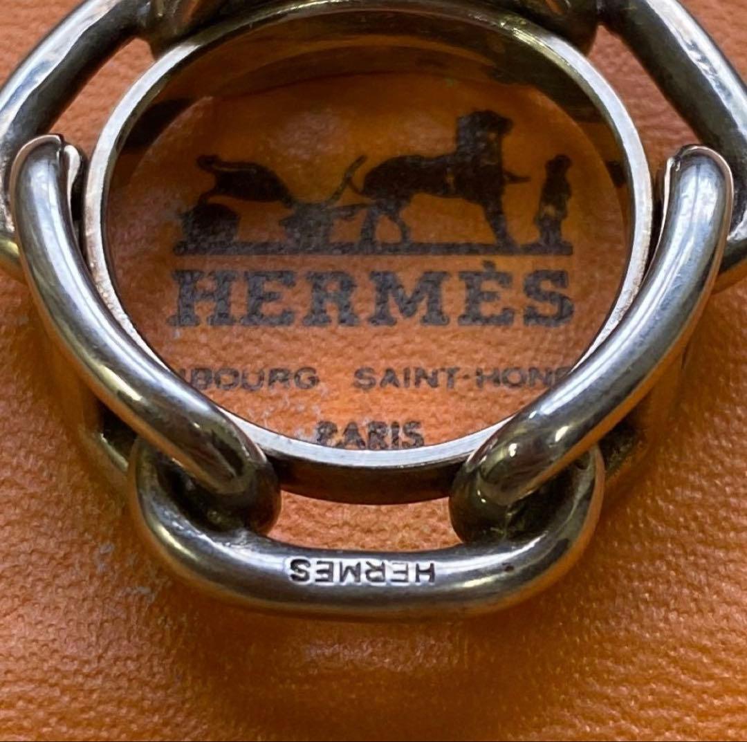 HERMES エルメス　シェーヌダンクル スカーフリング シルバー