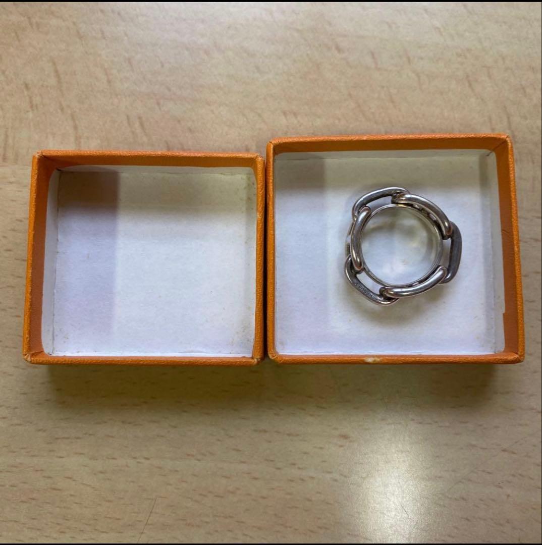 HERMES エルメス　シェーヌダンクル スカーフリング シルバー