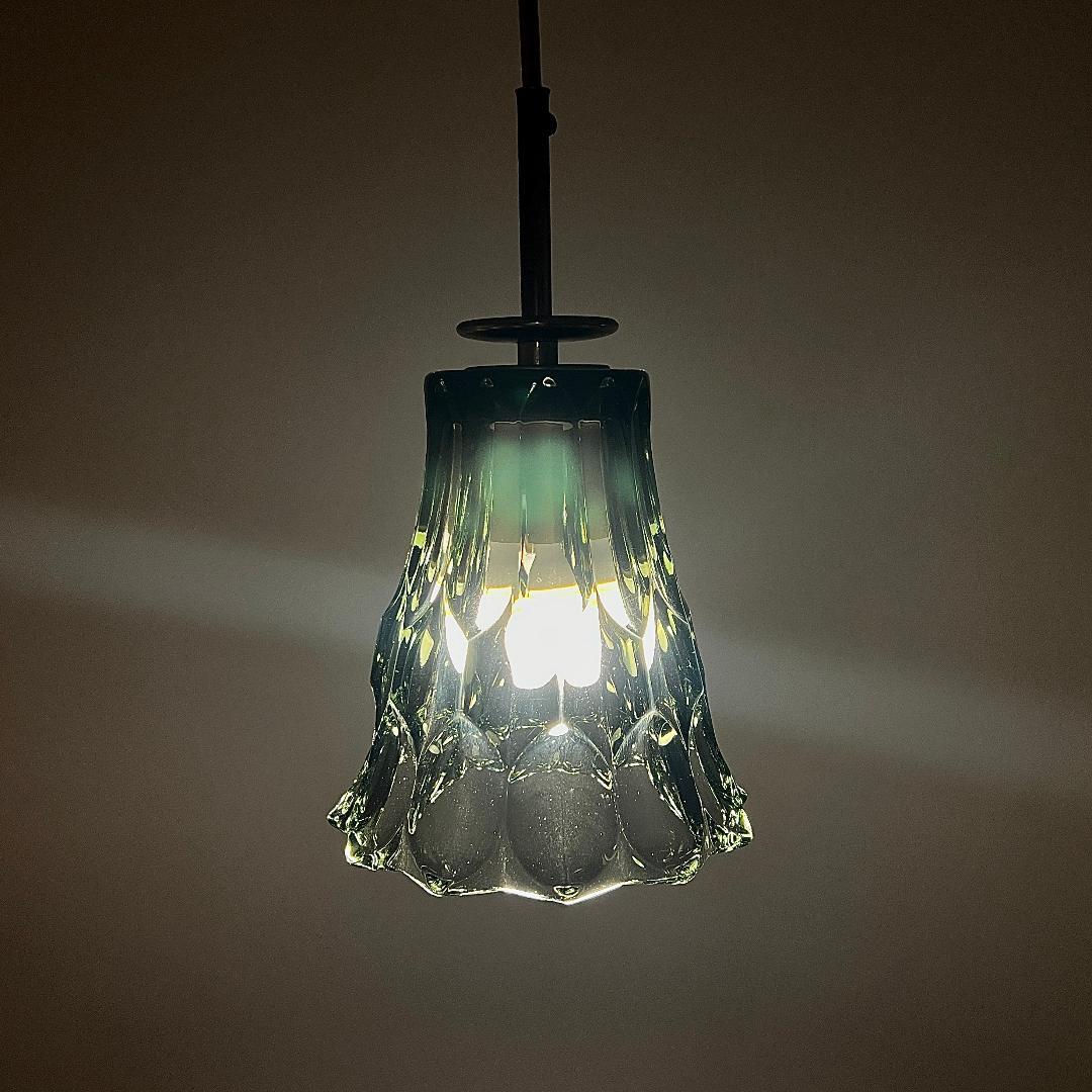 ペンダントランプ ドイツ製 カットグラス ミッドセンチュリー 北欧 照明器具