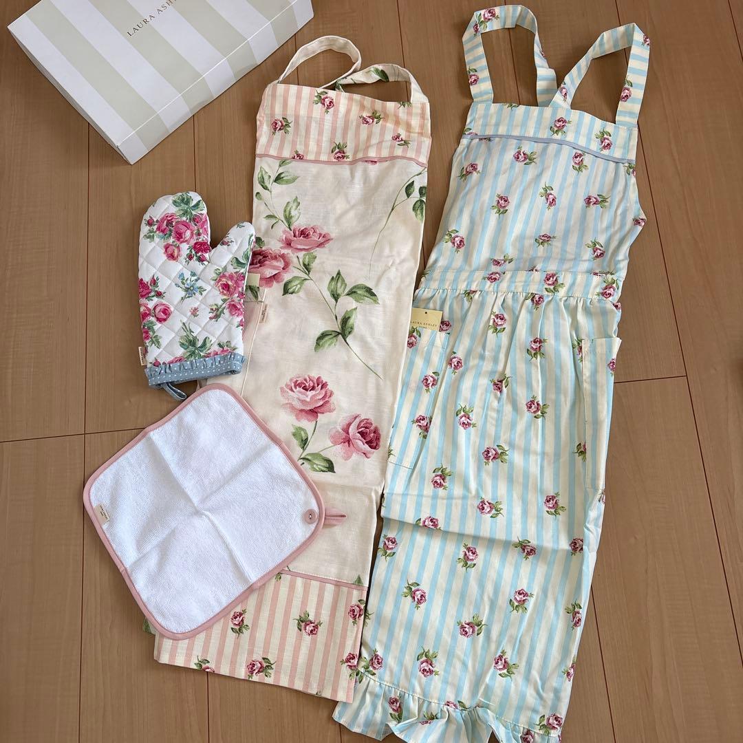 ローラアシュレイ ホーム　エプロン　タオル　ミトン　セット　ギフト