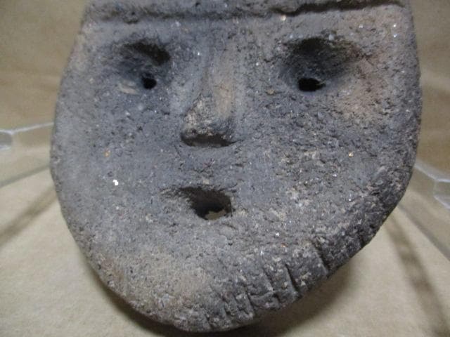 縄文土器　土面　貴重　箱付き　R99-1