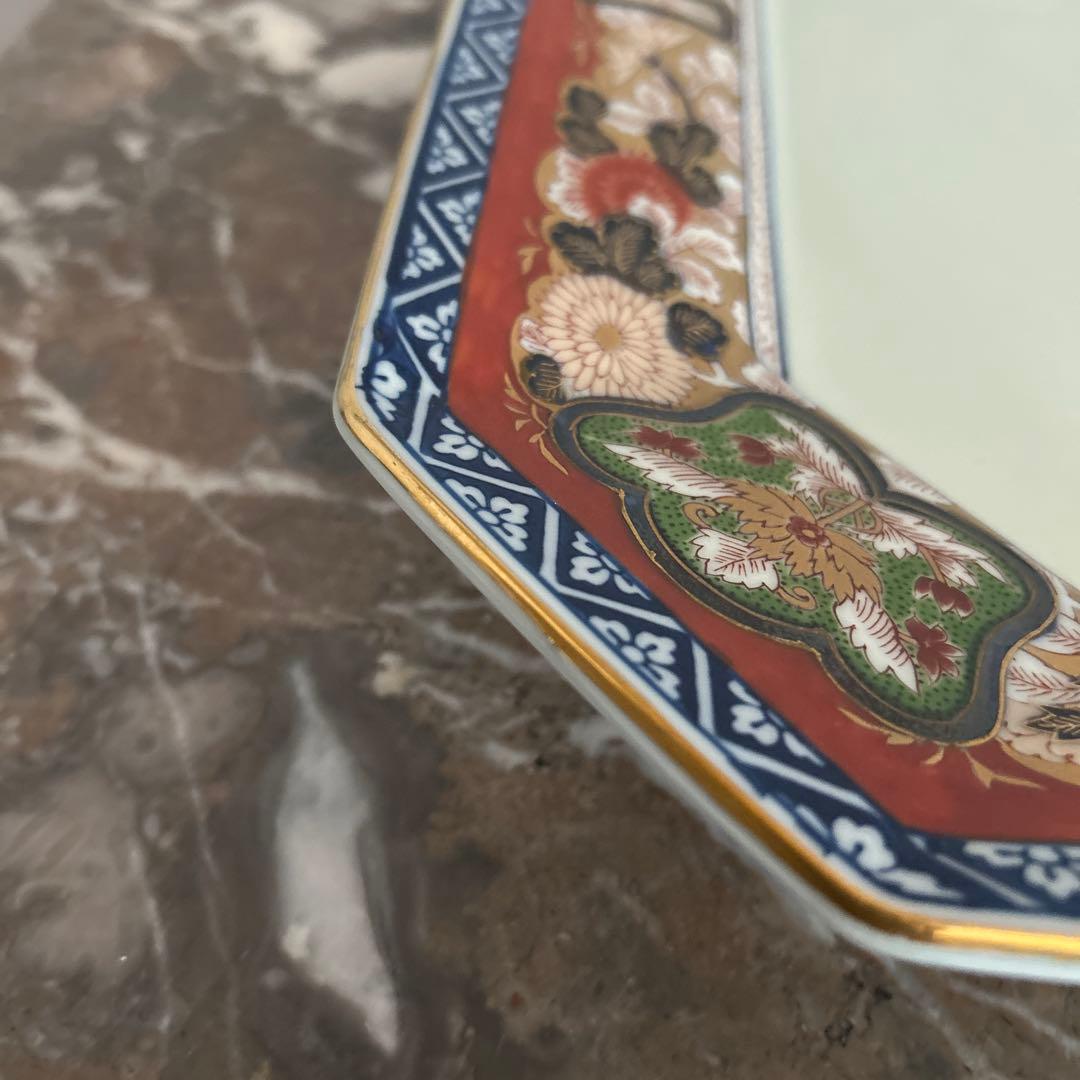 【未使用に近い】有田焼　日肥其泉 昭和年製　極錦金彩古伊万里　飾り皿