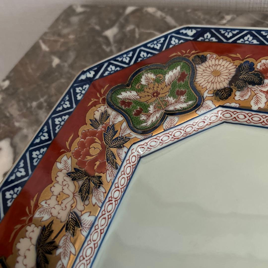 【未使用に近い】有田焼　日肥其泉 昭和年製　極錦金彩古伊万里　飾り皿