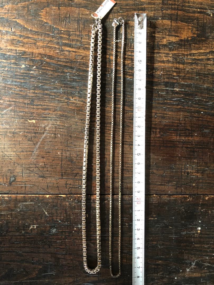 YUKIスクエアチェーンネックレス　シルバー９２５刻印有　 太　1本