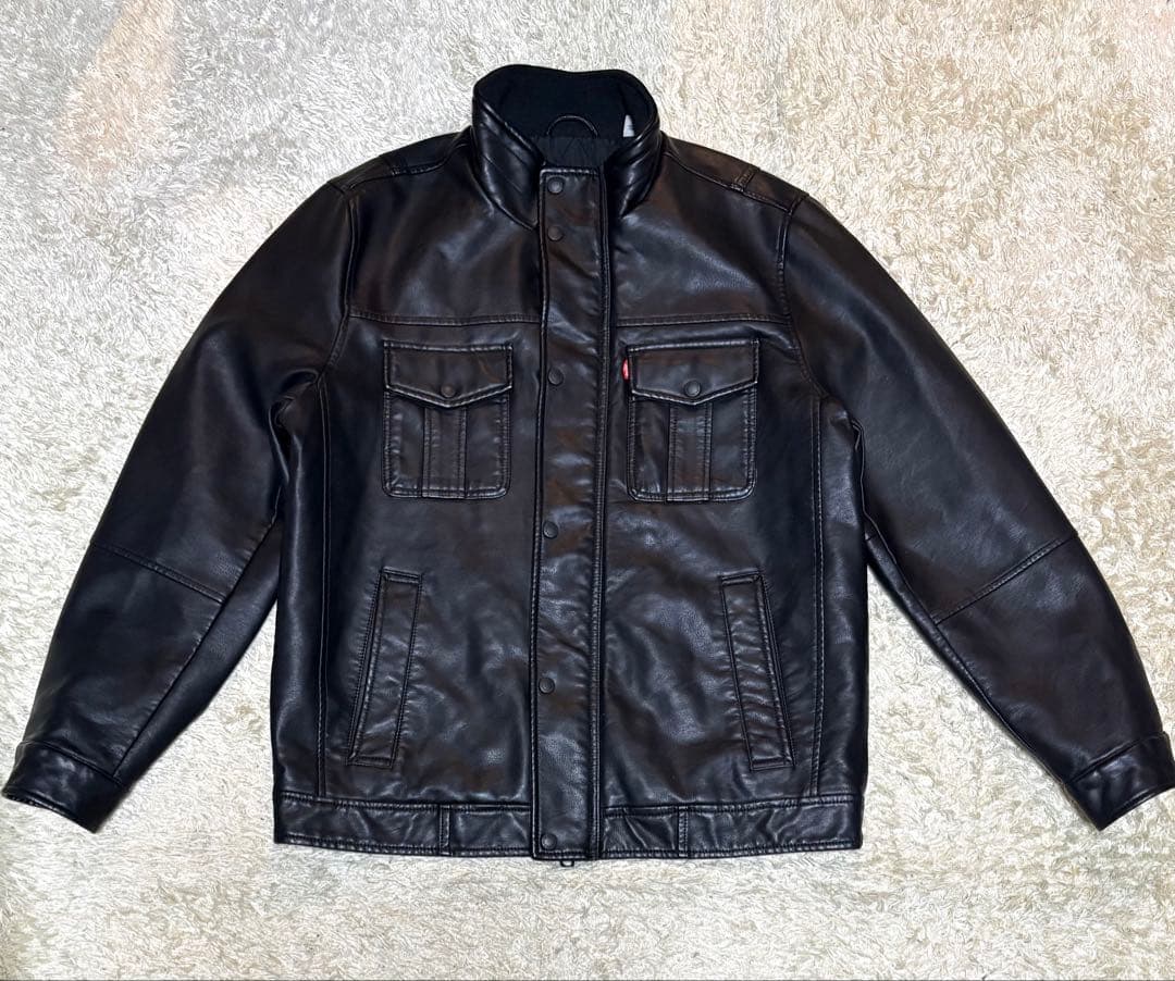 美品✨Levi’s M-65 フィールド ジャケット レザー 黒 ブラック M