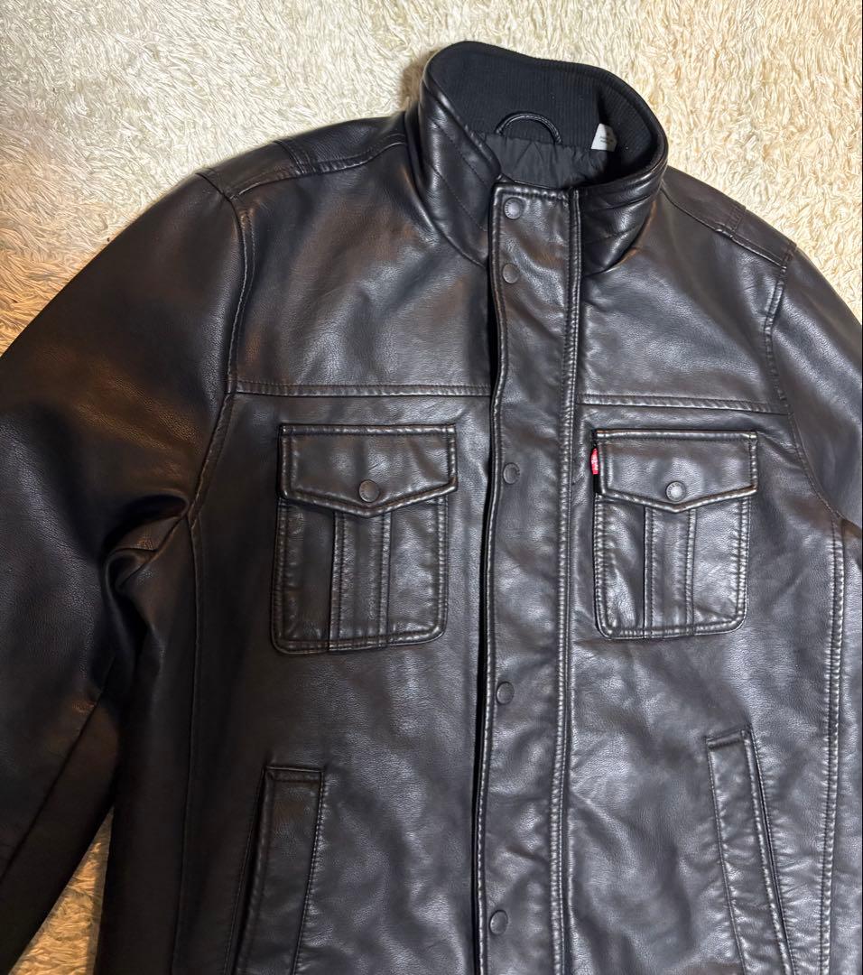 美品✨Levi’s M-65 フィールド ジャケット レザー 黒 ブラック M