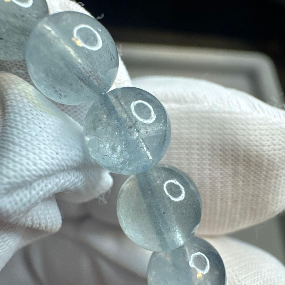 【1点限定】高品質　アクアマリン ブレスレット 約7mm