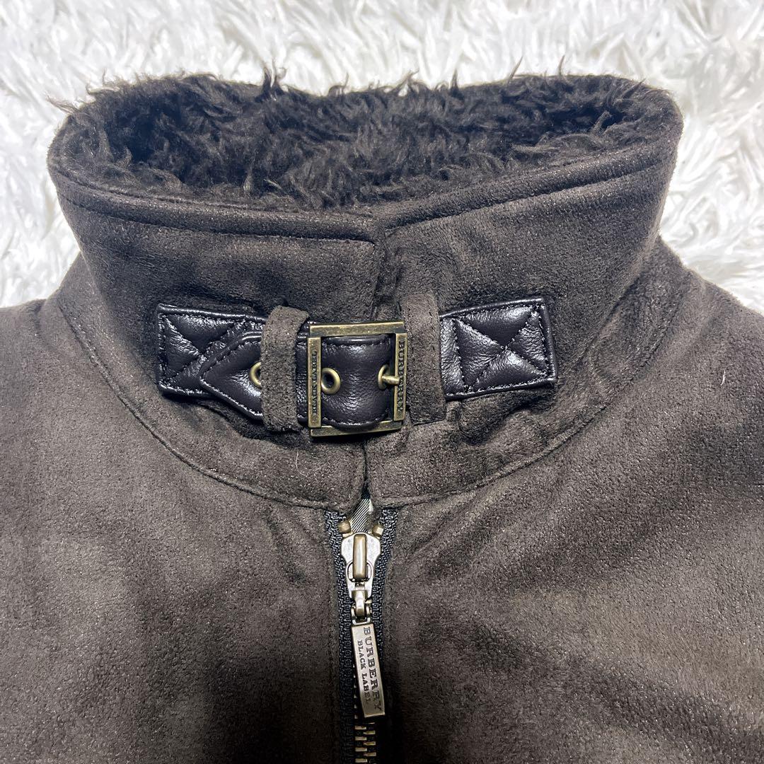 【美品】 BURBERRY BLACK LABEL ムートンジャケット ボア