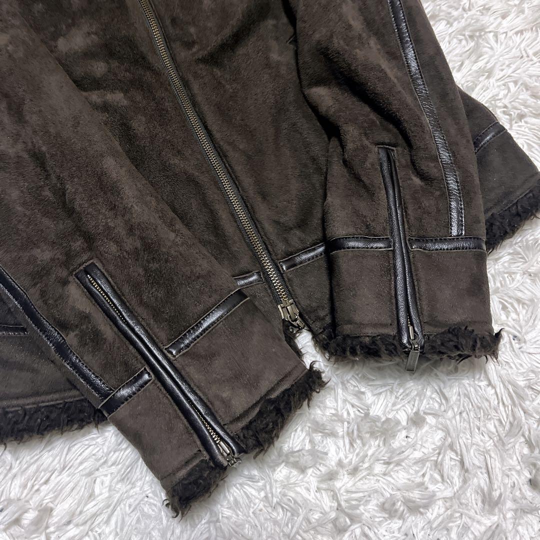 【美品】 BURBERRY BLACK LABEL ムートンジャケット ボア