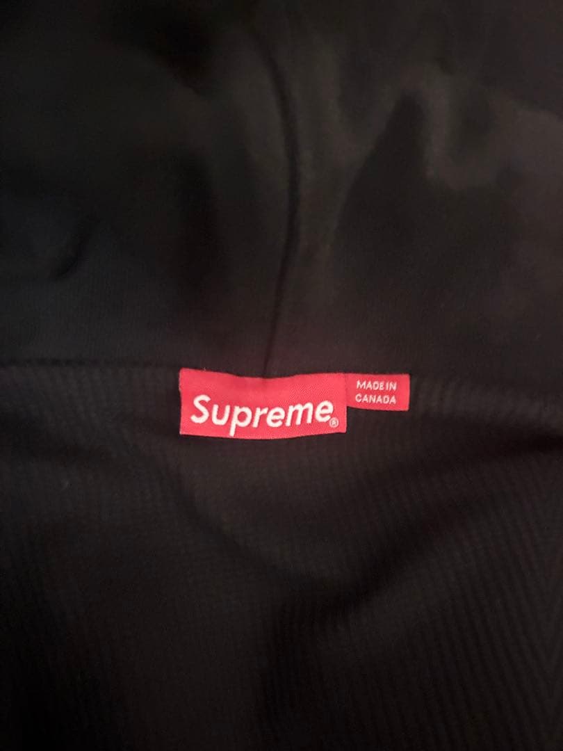 Supreme ブラック フルジップパーカー