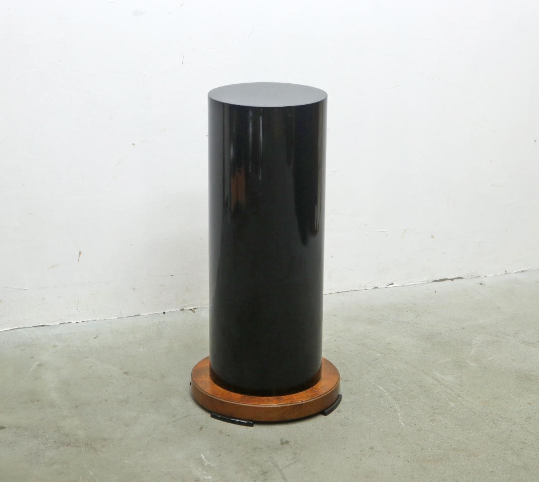 クラシカル 円筒型 花台 展示台 サイドテーブル 鏡面仕上げ 店舗什器