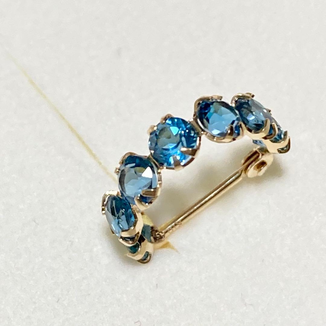 cui-cui K10YG ロンドンブルートパーズ スナップフープピアス｜未使用