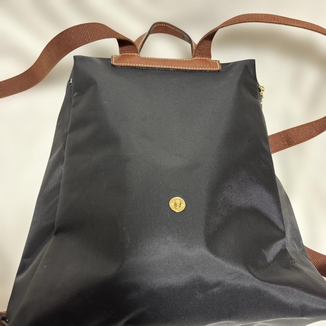 ♡【美品】LONGCHAMP♡リュック 黒　ブラウン ル・プリアージュ