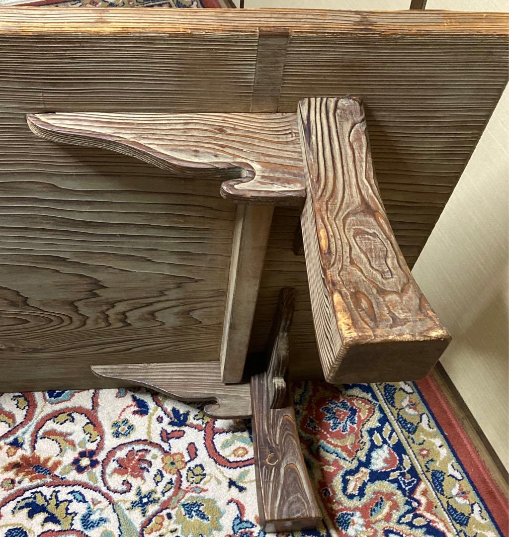 神代杉 骨董 アンティーク テーブル 座卓 ちゃぶ台 一枚板