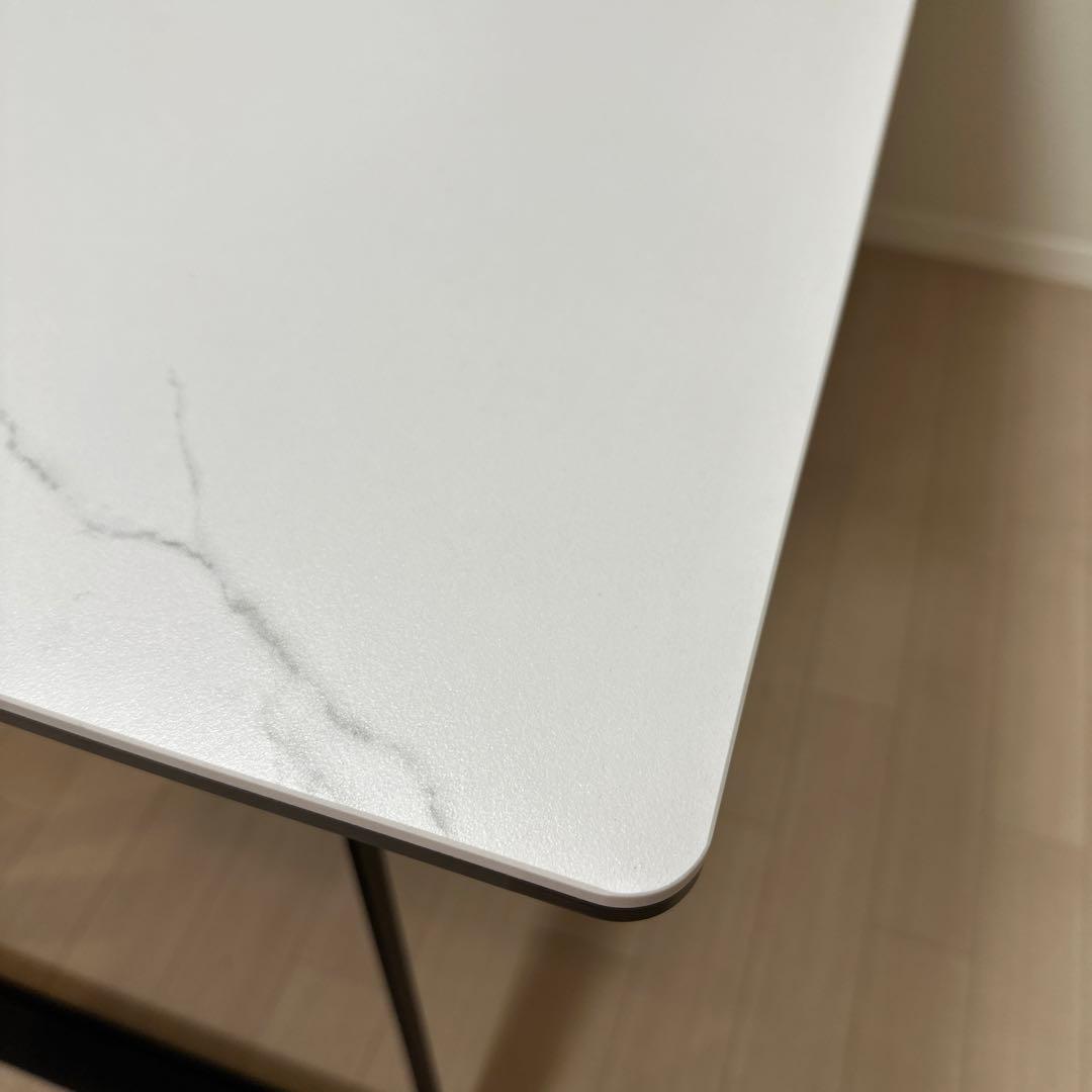 セラミックテーブル　ホワイト　135×85 72