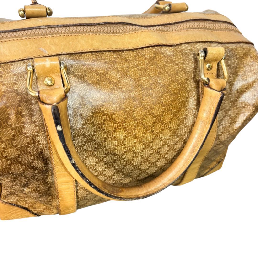 CELINE セリーヌ マカダム　レザー　ボストンバッグ　オールドセリーヌ