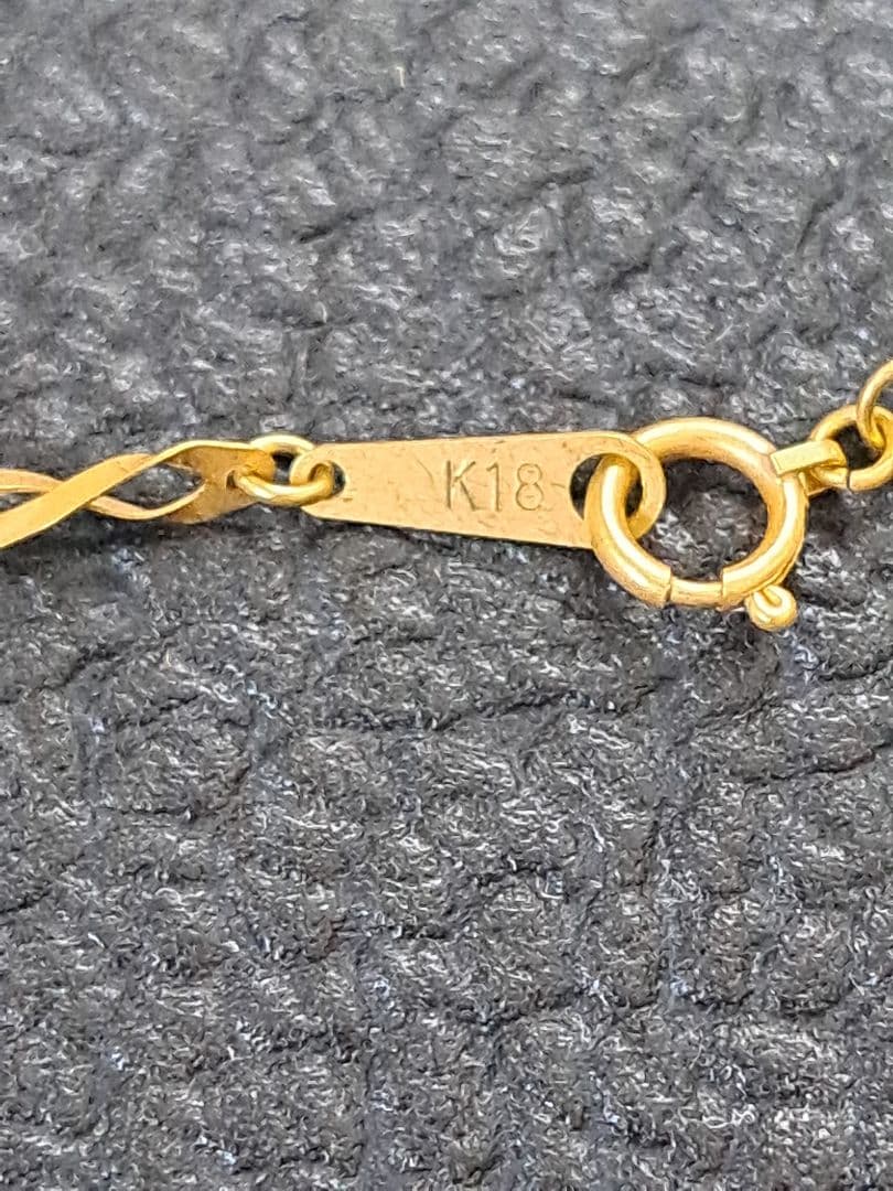 [ユキ]　K18刻印入りブレスレット　艶消しデザイン