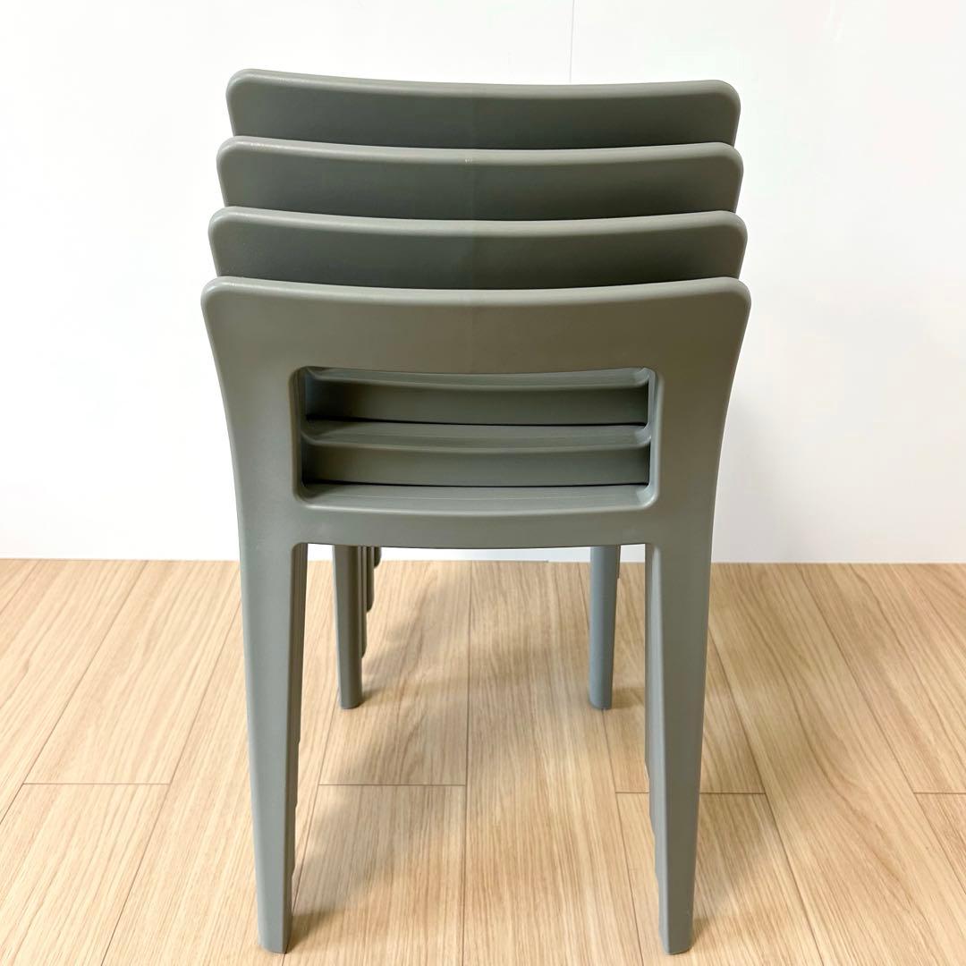 ENOTS エノッツ ミニマルチェア グレー 4脚 岩谷マテリアル　スタッキング