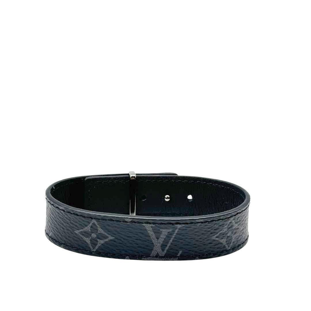 【超美品】ルイヴィトン メンズブレスレット・LV スリム19 モノグラム2Q34