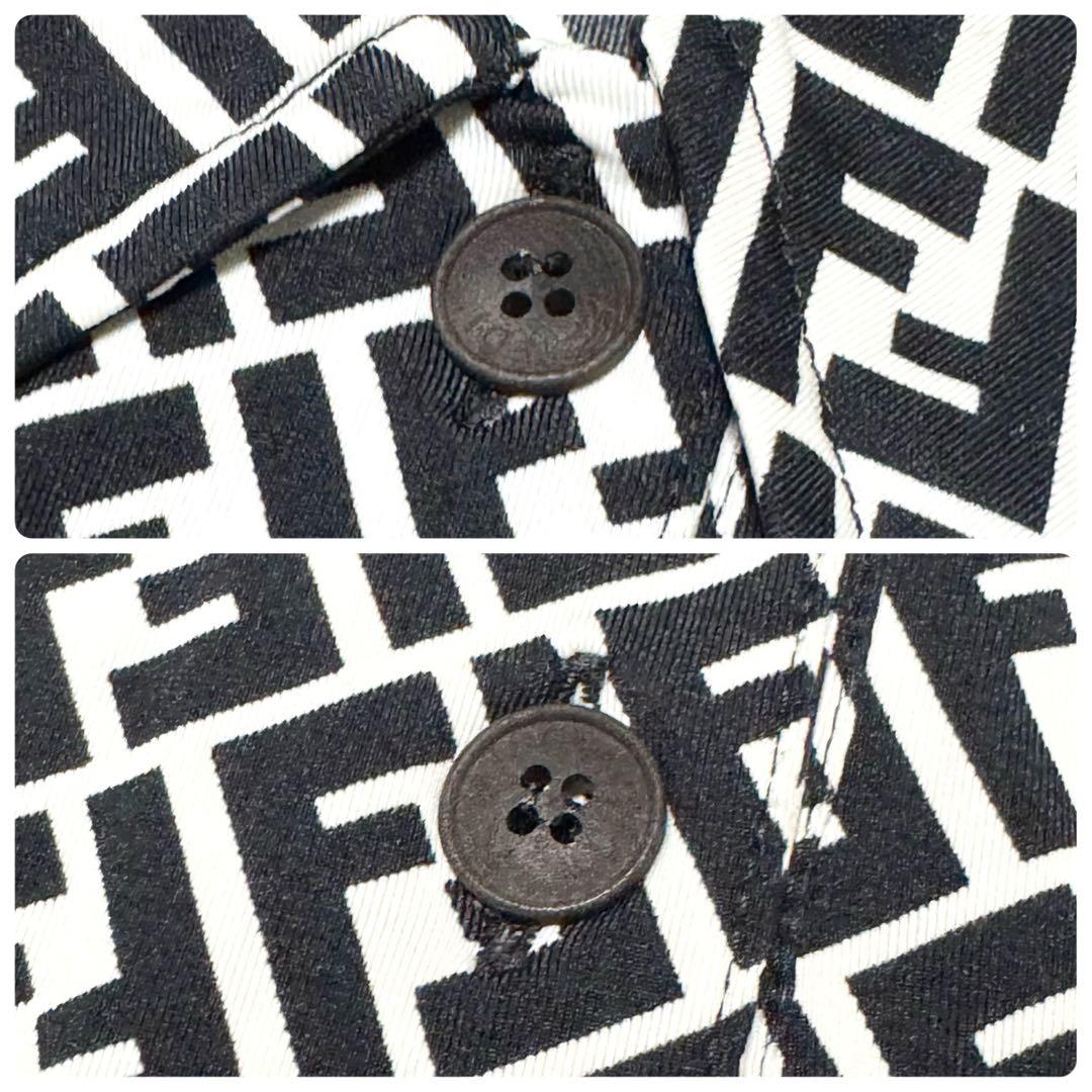 美品 フェンディ ズッカ トップス チェッカー ストレッチ 半袖 シャツ