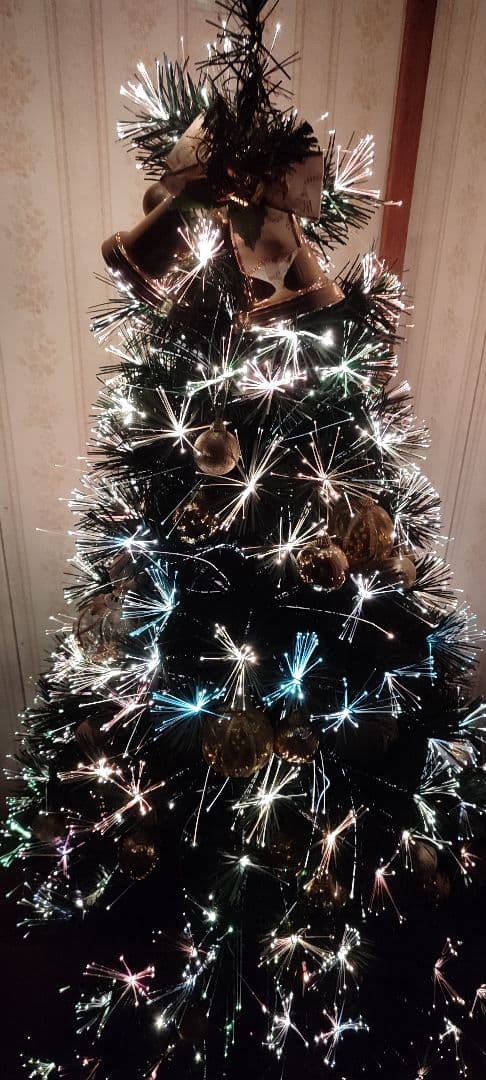 クリスマスツリー150cm 光ファイバー・ハロゲンランプ使用