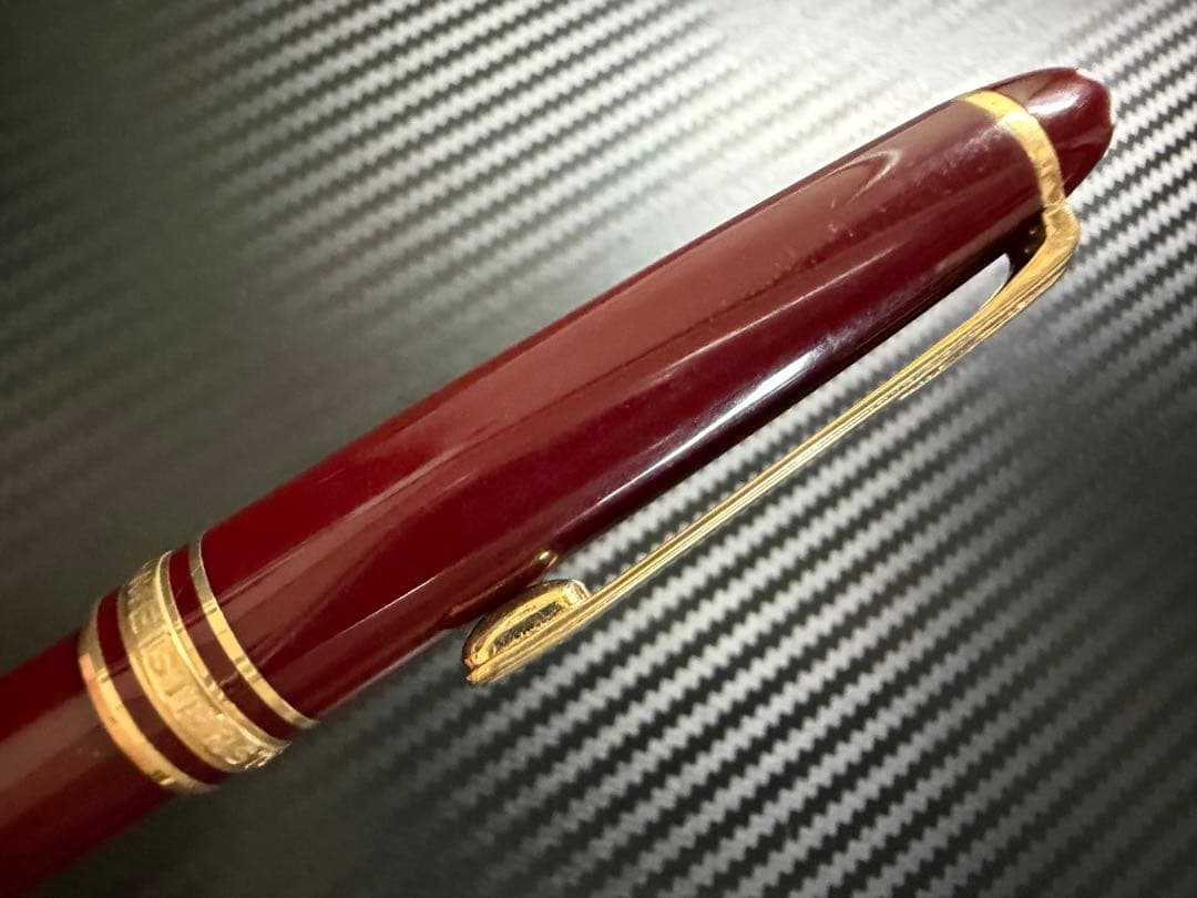 美品 エボナイト芯 モンブラン 144 ボルドー 全金 EF 極細字 万年筆