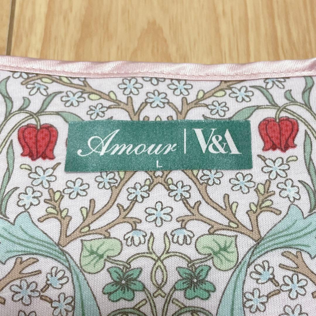 【新品タグ付き】 長袖 長ズボンAmour アムール ナイトウェア V&A L