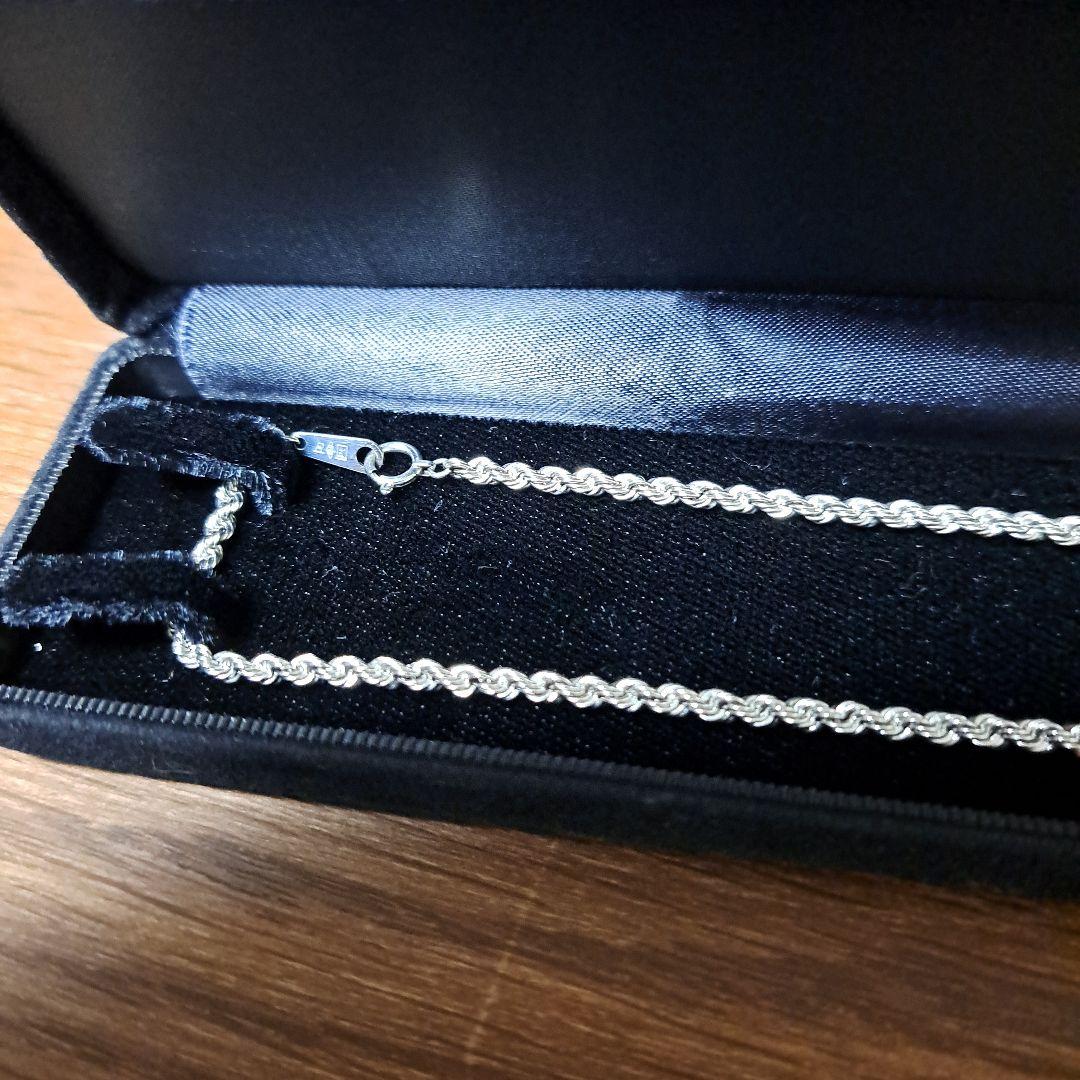 pt850　パイプロープ チェーンネックレス　 造幣局刻印プラチナ