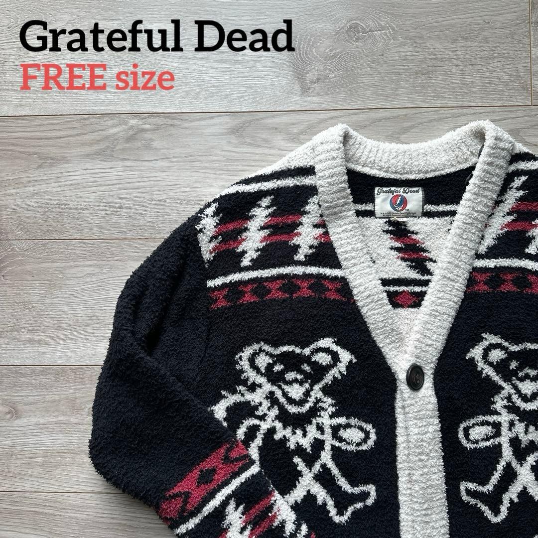 Grateful Dead ニット カーディガン FREESIZE 総柄