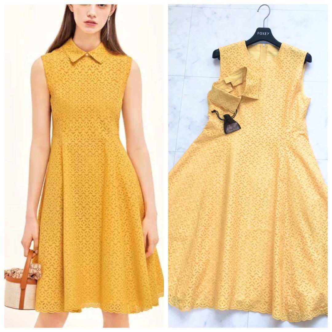 近年未使用　定価19万円　FOXEY フォクシー　ドレス　襟付き　ワンピース