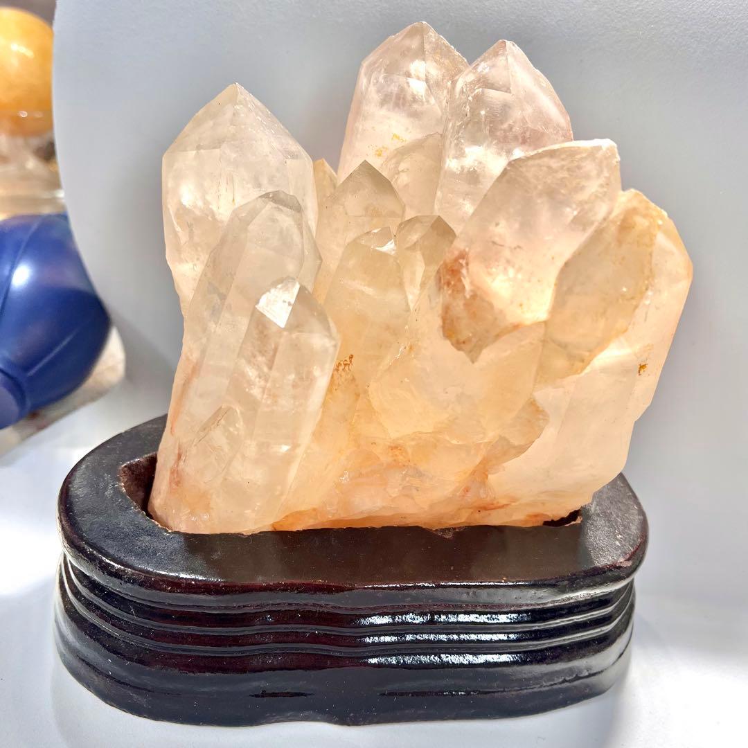 ヒマラヤ　マニカラン　水晶クラスター　希少　レア　ファントム　ピンクマニカラン