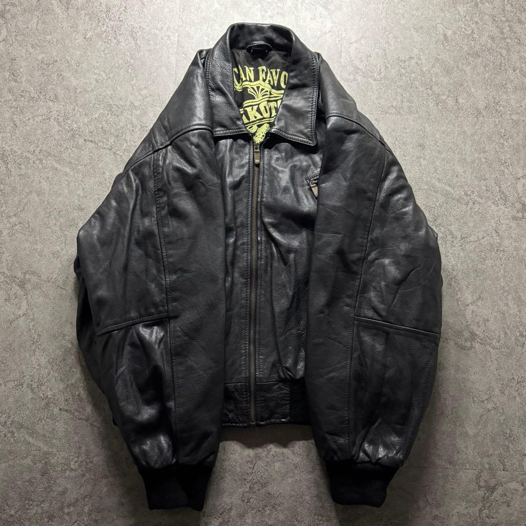 【90s vintage】DAKOTA L フライトジャケット　L 短丈　本革