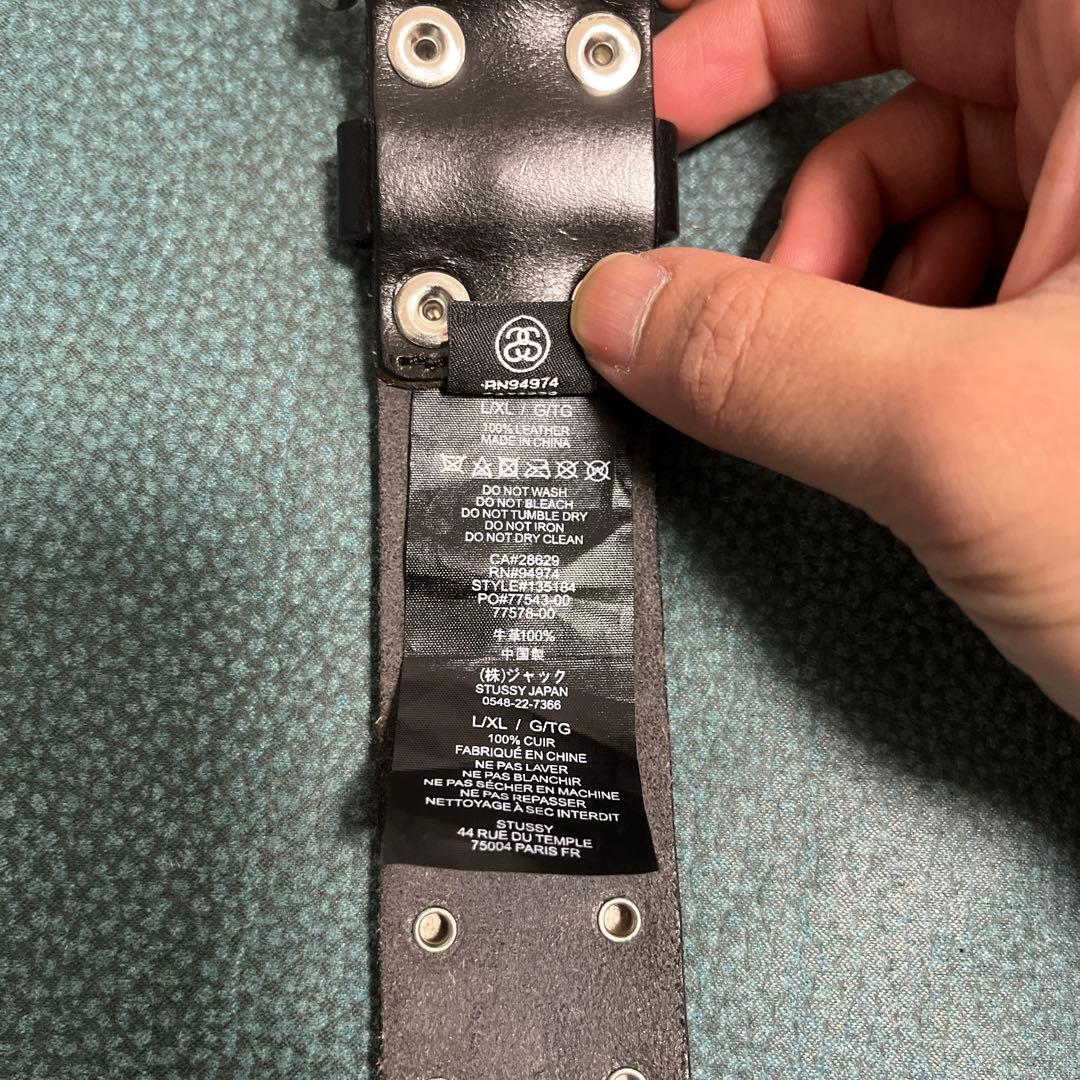 小物 Stussy 8ball studded belt black L/XL