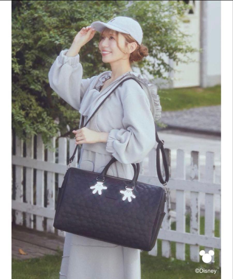 areeam ボストンバッグ ディズニー 旅行 ミッキー アリーム ブラック