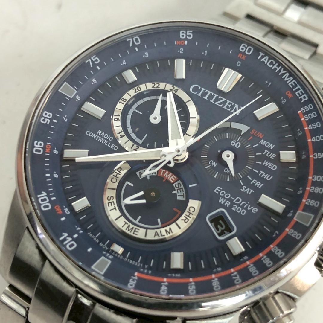 CITIZEN シチズン エコ・ドライブ 電波ソーラー腕時計 クロノグラフ