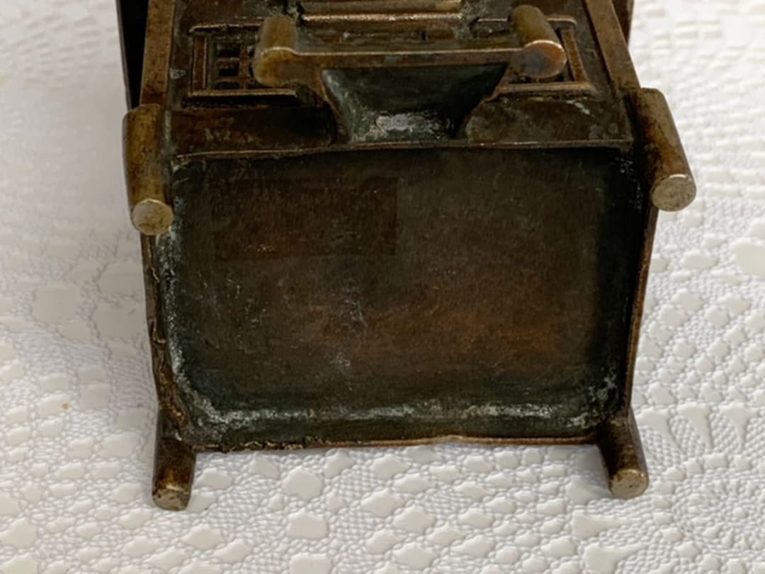 真鍮製貯金箱 1920年代 銀行ノベルティー フランス