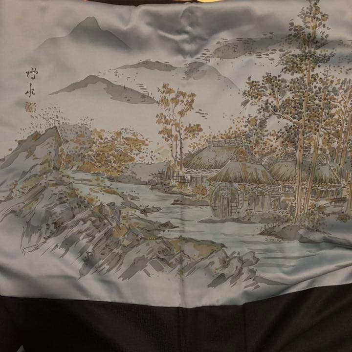 メンズウール　羽織と長着セット