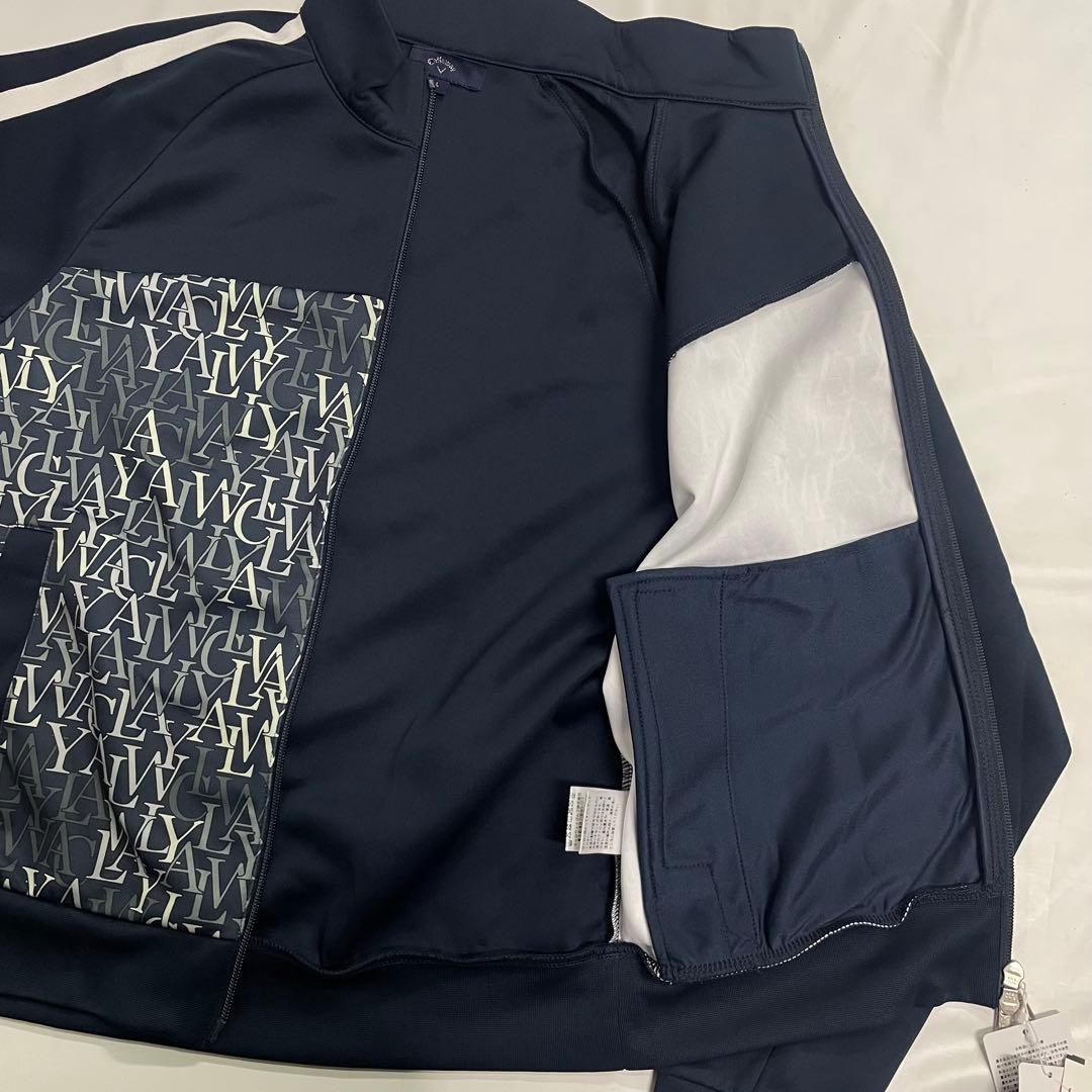 Callaway ゴルフウェア ロゴスウェットブルゾン L 紺