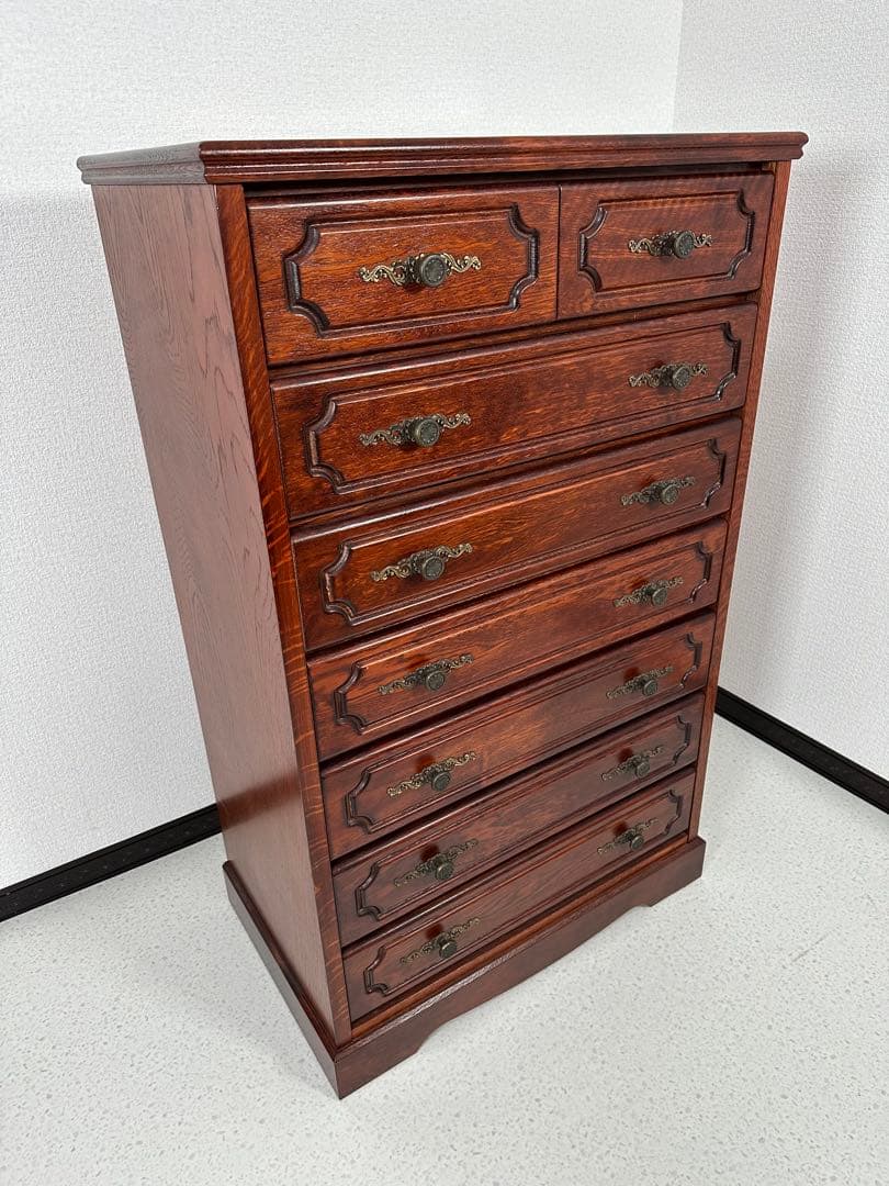 英国クラシック 木製 チェスト ナラ材 イギリス ※i4※