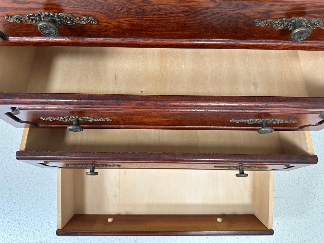 英国クラシック 木製 チェスト ナラ材 イギリス ※i4※