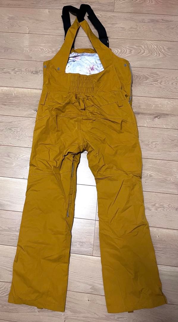 女性用イエローサスペンダー付きスノーボードウェアストレッチヒブパンツ