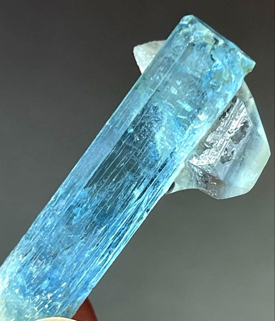 【希少・大結晶】アクアマリン 共生 スモーキークォーツ 原石 15.45 ct