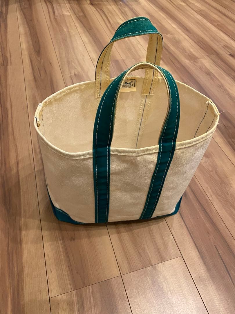 80s エルエルビーン　トートバッグ　2色ギザタグ　グリーン　M 美品