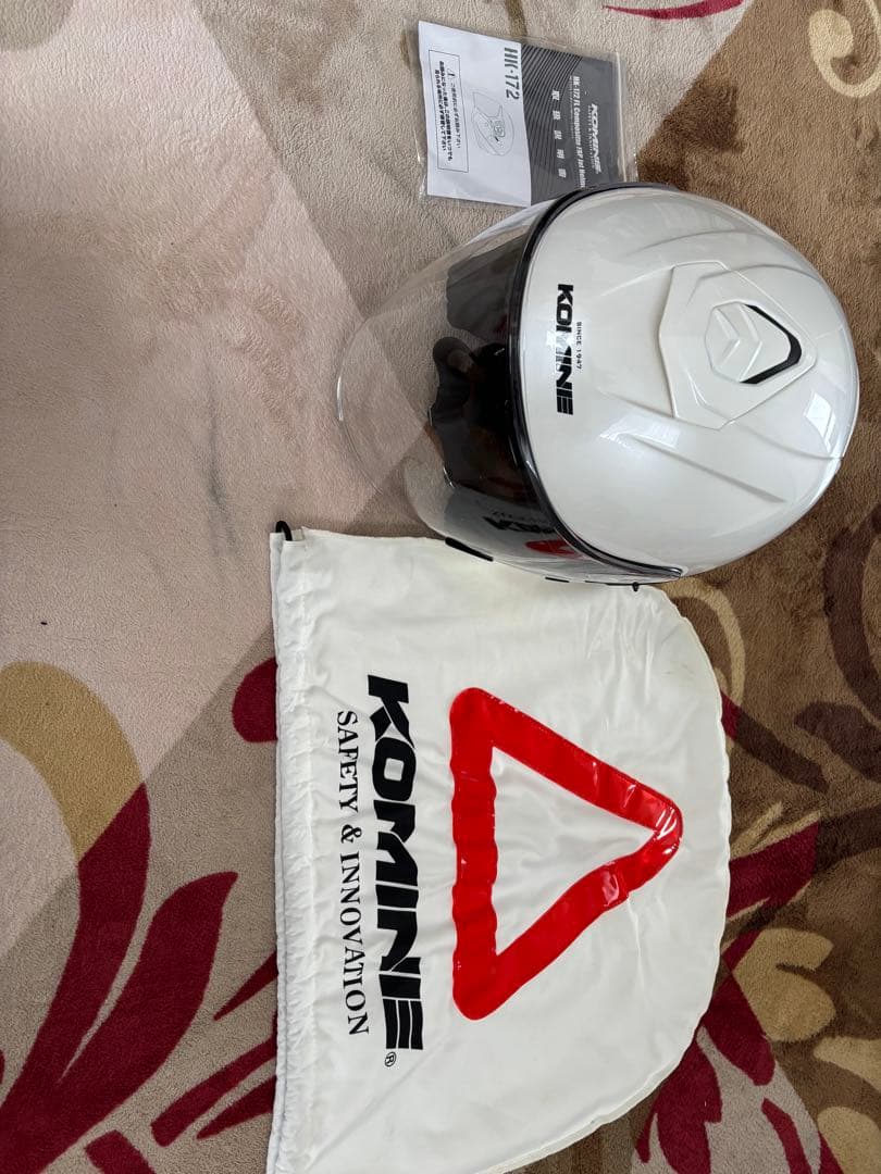 KOMINE ジェットヘルメット ホワイト　HK-172 XL