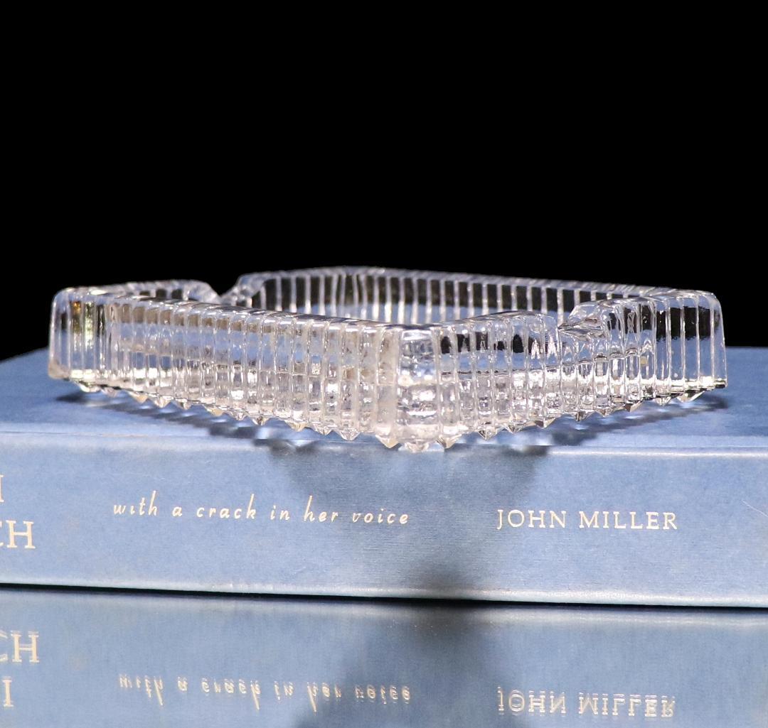 オールド・バカラ 稀少型 長方形 ディアマン・ピエーリー 切子 灰皿 小物入れ