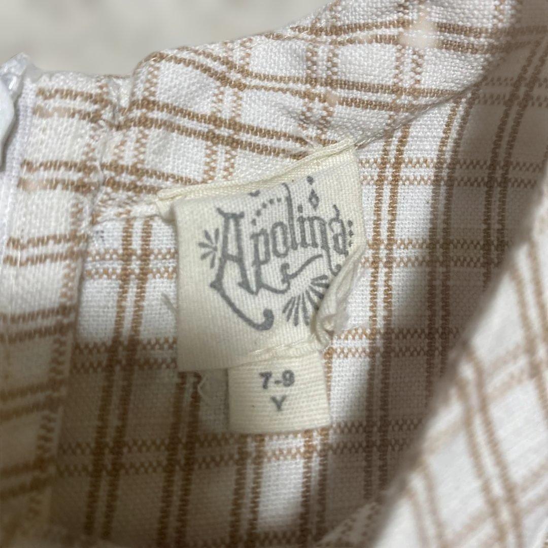 Apolina ギンガムチェック ワンピース 7-9Y