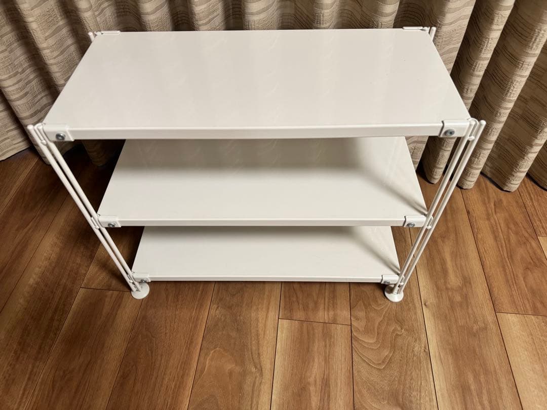 無印良品　スチールユニットシェルフ・ライトグレー・キャスター付き　２つセット